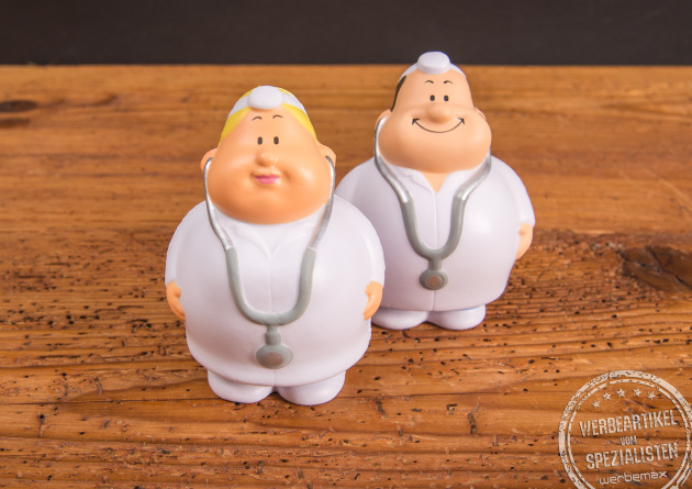 Handtrainer Doktor Bert als lustiges Giveaway f&uuml;r &Auml;rzte und &Auml;rztinnen. 