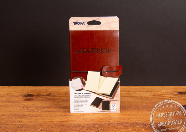 Troika Bullet Journal in Produktverpackung mit zwei Notizheften, ideales Notizbuch mit Logo f&uuml;r Business und besondere Geschenke.