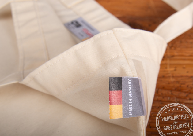 Baumwolltasche BREMEN mit sichtbarem Made in Germany Label und hochwertiger Verarbeitung