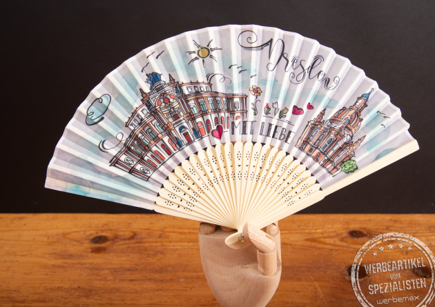 Individuell gestalteter Handf&auml;cher als Werbeartikel &ndash; F&auml;cher bedrucken lassen f&uuml;r Events