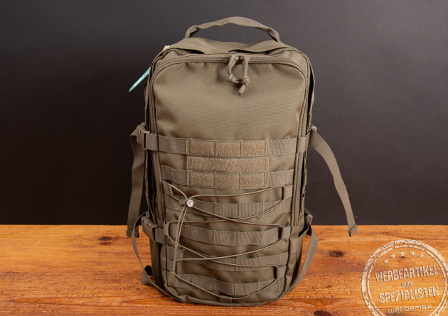 Halfar Notebook-Rucksack MOLLE in Olivgr&uuml;n als robuster Business Rucksack mit Logo