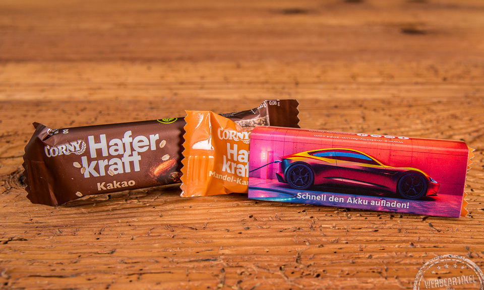 Haferkraft Riegel von Corny individuell mit Logo gestalten