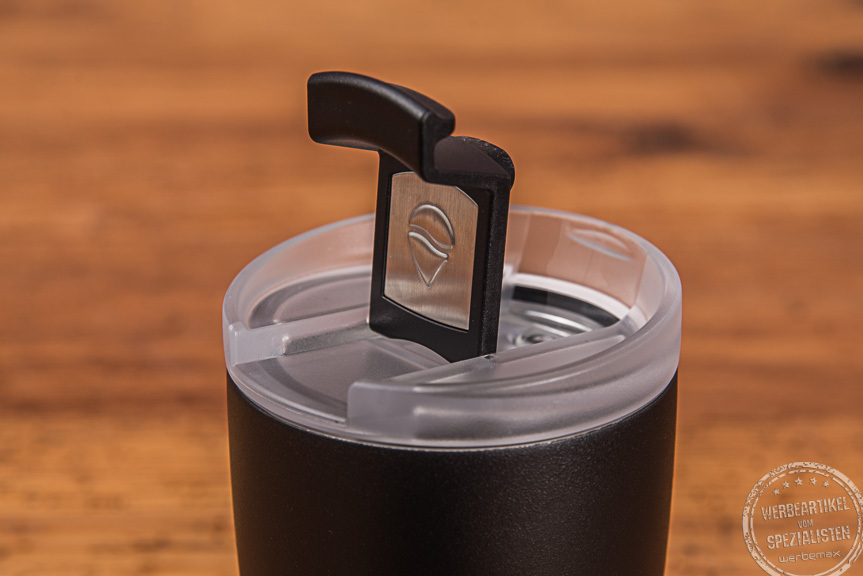 FLSK CUP schwarz Markenbotschafter als Werbegeschenk.