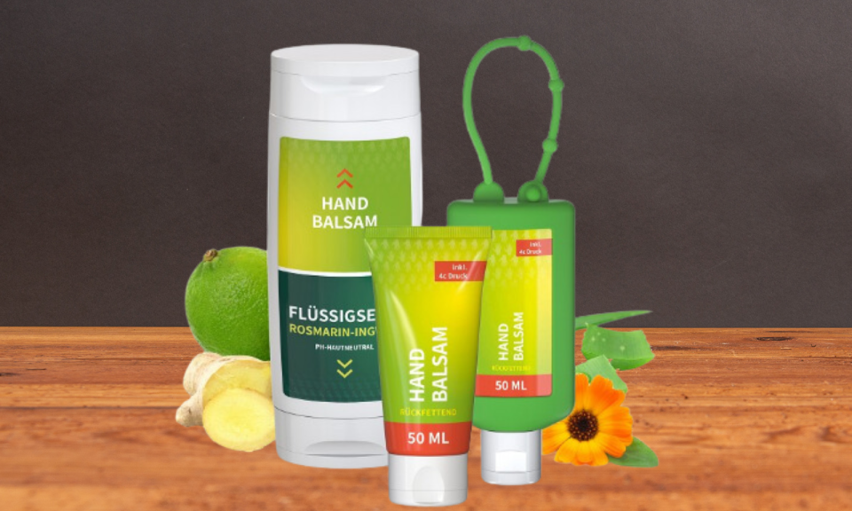 Handcreme in verschiedenen Größen als Werbegeschenk.