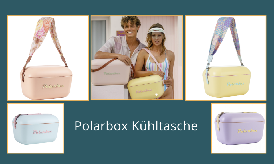 Polarbox Kühltasche als Werbeartikel in den Farben gelb, hellblau, flieder und apricot.