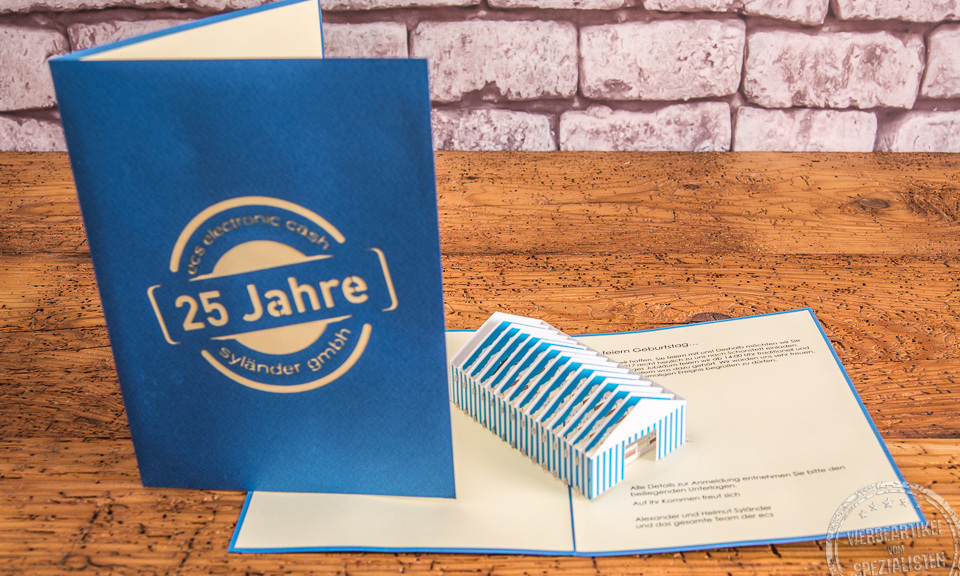 Karte Jubil&auml;um Syl&auml;nder