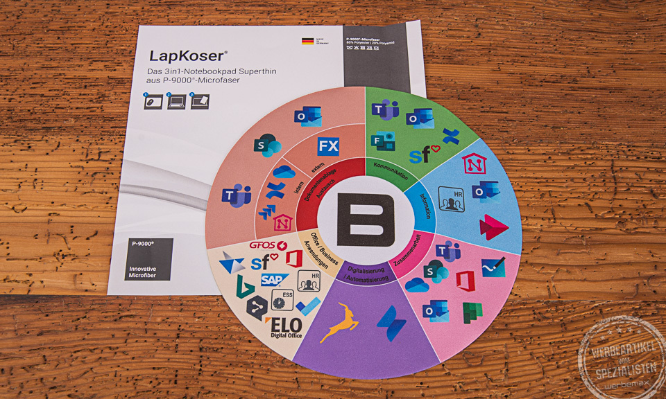 3in1-Notebookpad mit individueller Gestaltung f&uuml;r interne Mitarbeiterkommunikation.