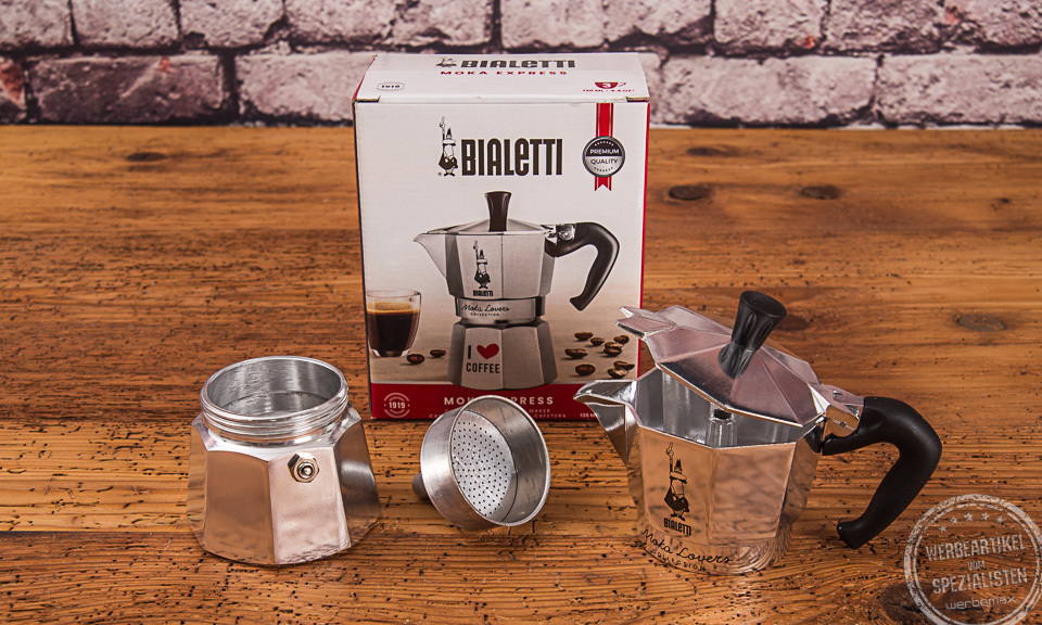 Bialetti MokaExpress als Werbeartikel