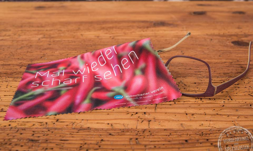 Bedrucktes Brillenputztuch