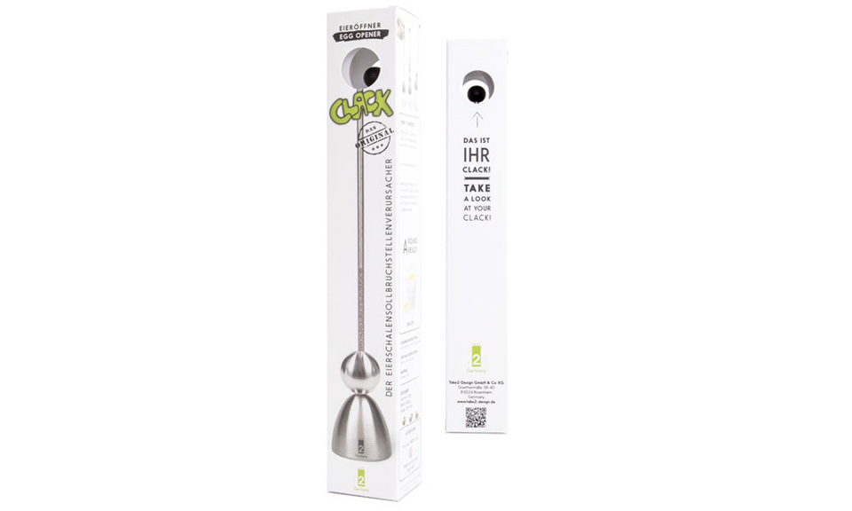 Eierköpfer Clack in Verpackung