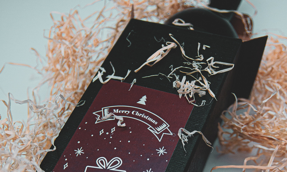 Weinflasche im Karton