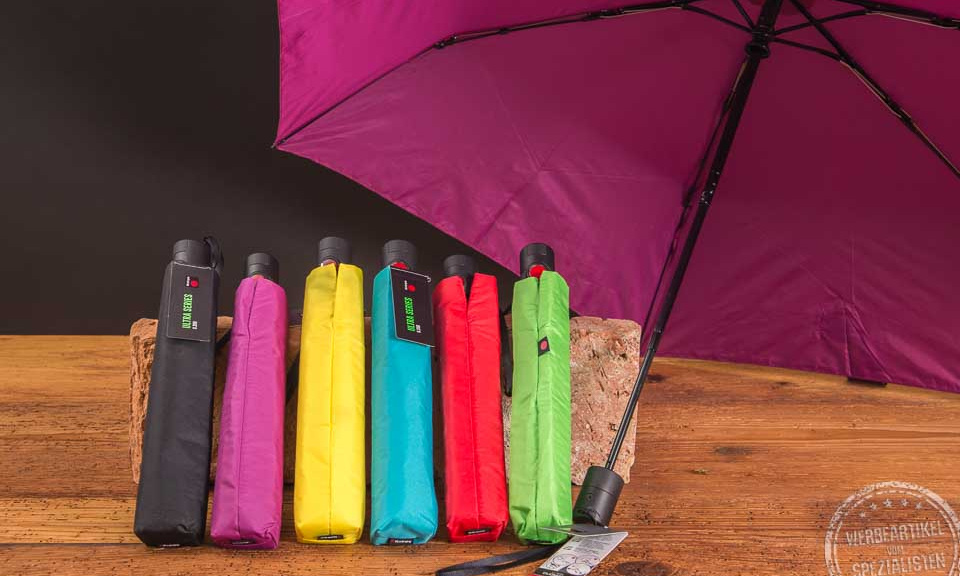 Knirps U.200 ultraleichte und bunte Taschenschirme als Werbeartikel 