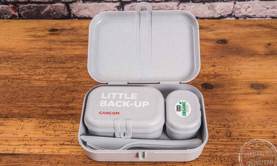 Brotzeitdose und Besteck im Set togo als Mitarbeitergeschenk oder Werbegeschenk von werbemax