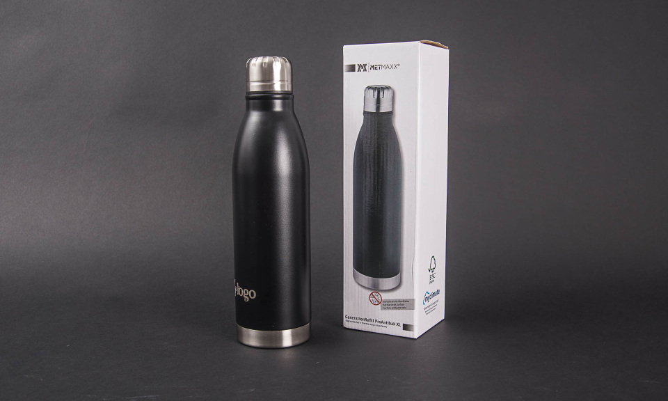 Thermotrinkflasche mit Logogravur