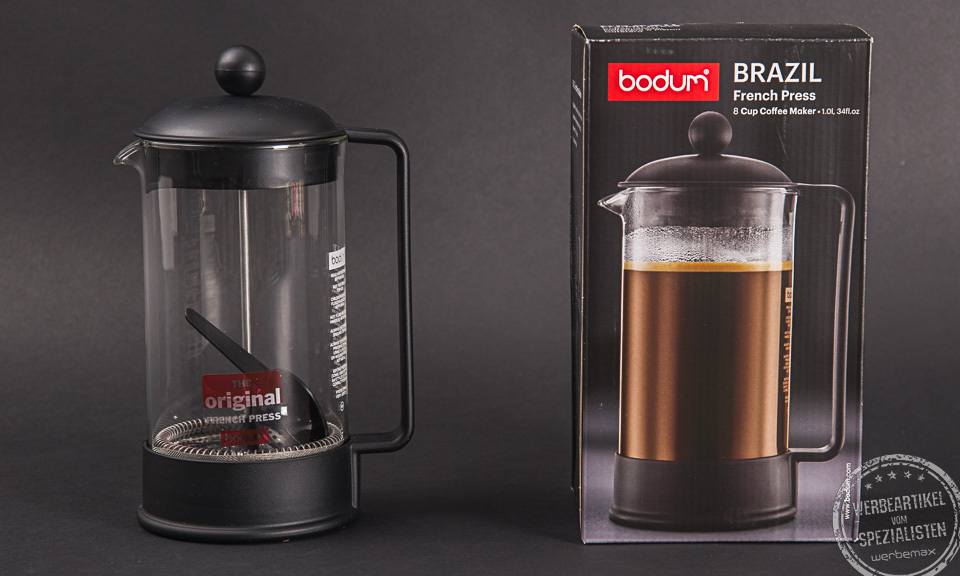 BODUM Kafeebereiter als Werbegeschenk