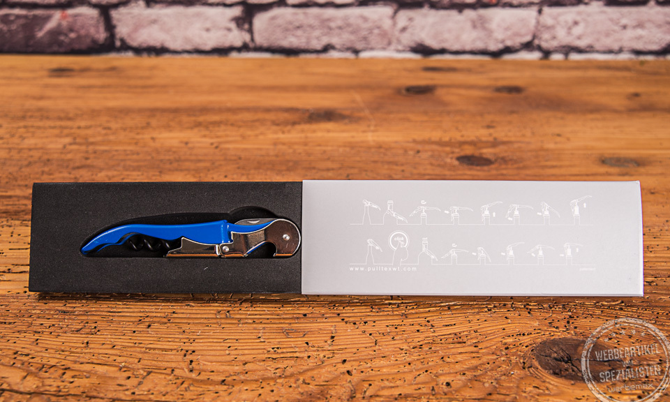 Werbekellnermesser mit Logo und Werbekarton