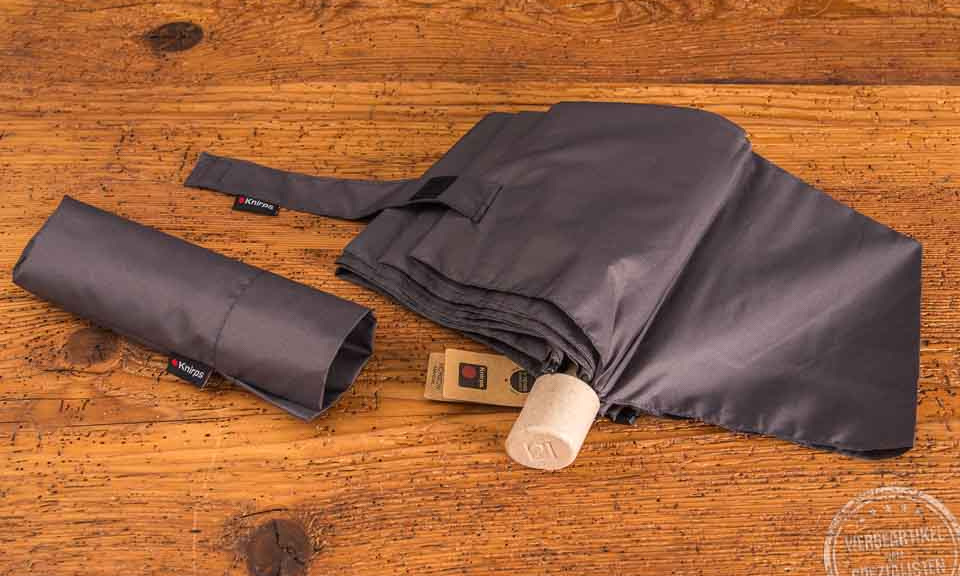 Werbetaschenschirm Knirps HORIZON grau