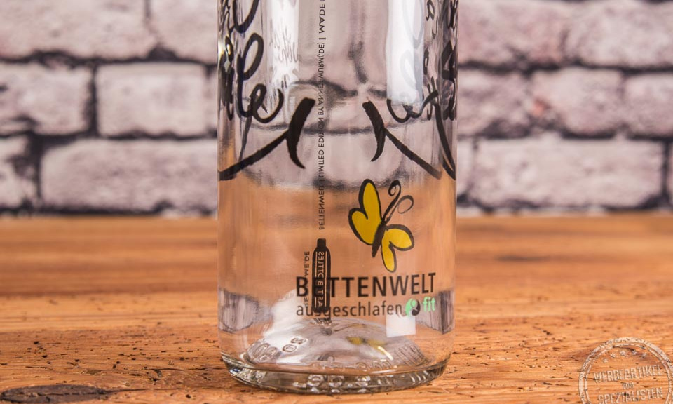 Glasflasche mit Logo