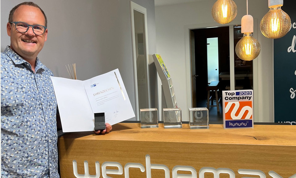 Ehrung Christian H&ouml;fling f&uuml;r 10-j&auml;hriges Ehrenamt IHK M&uuml;nchen-Oberbayern