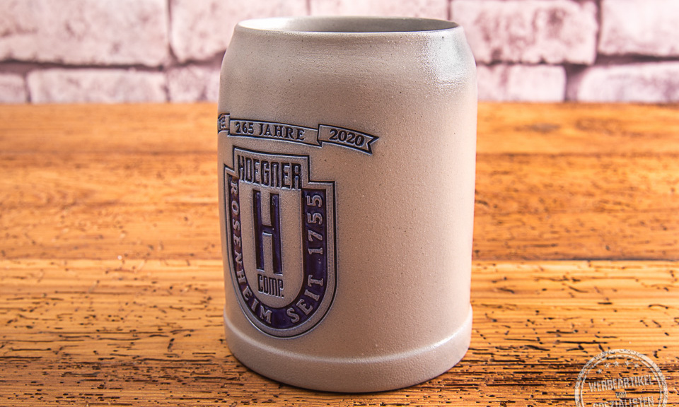 Steinkrug klassische Form mit Logo