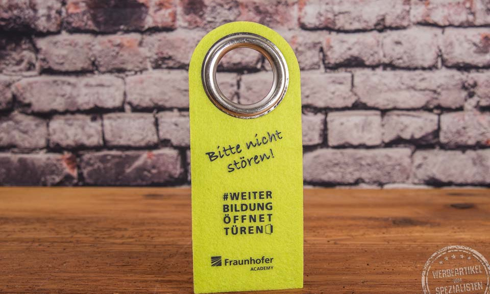 Filzt&uuml;rh&auml;nger bedruckt