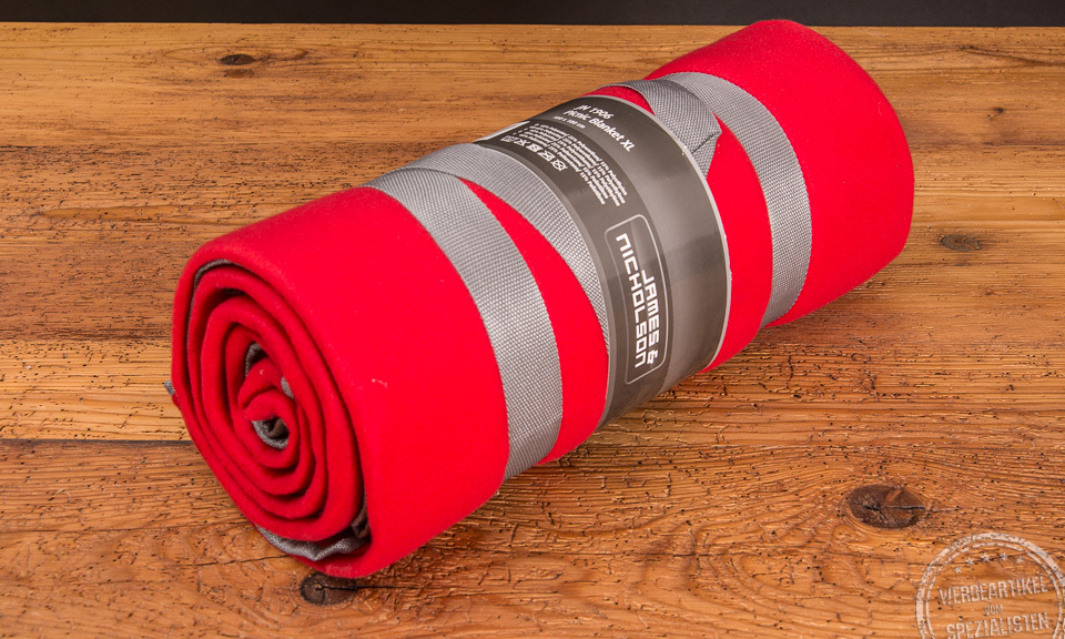 Werbeartikel Picknickdecke XL rot