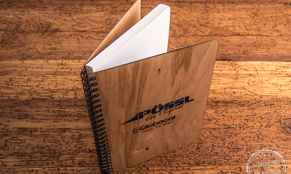 Echtholz Notizbuch Werbeartikel