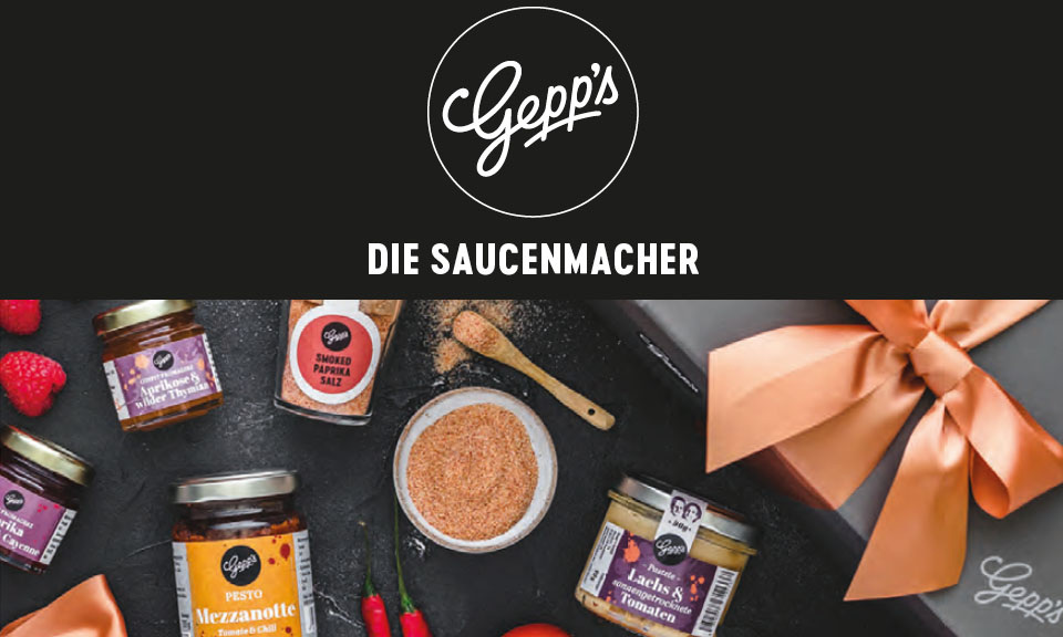 Gepps die Saucenmacher Logo und Produkte