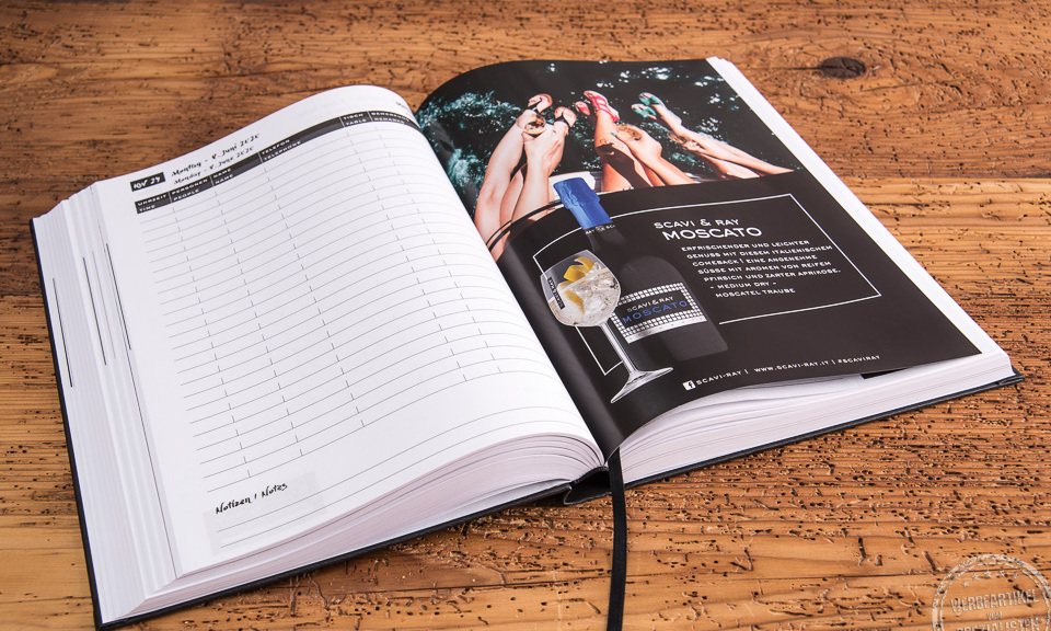 Reservierungsbuch mit Pr&auml;gung