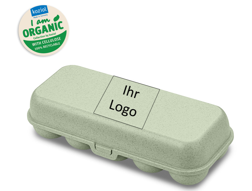 Koziol EGGS to go Mehrweg Eierschachtel als Werbeartikel in grün.