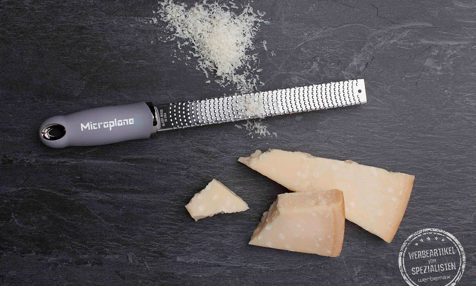 Parmesanreibe Werbegeschenk Microplane