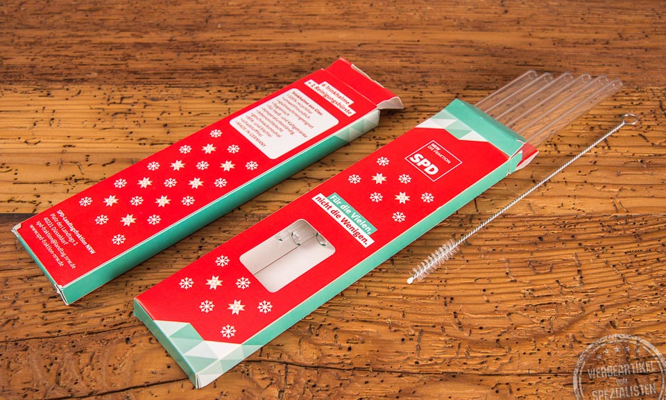 Glasstrohhalme mit Logo