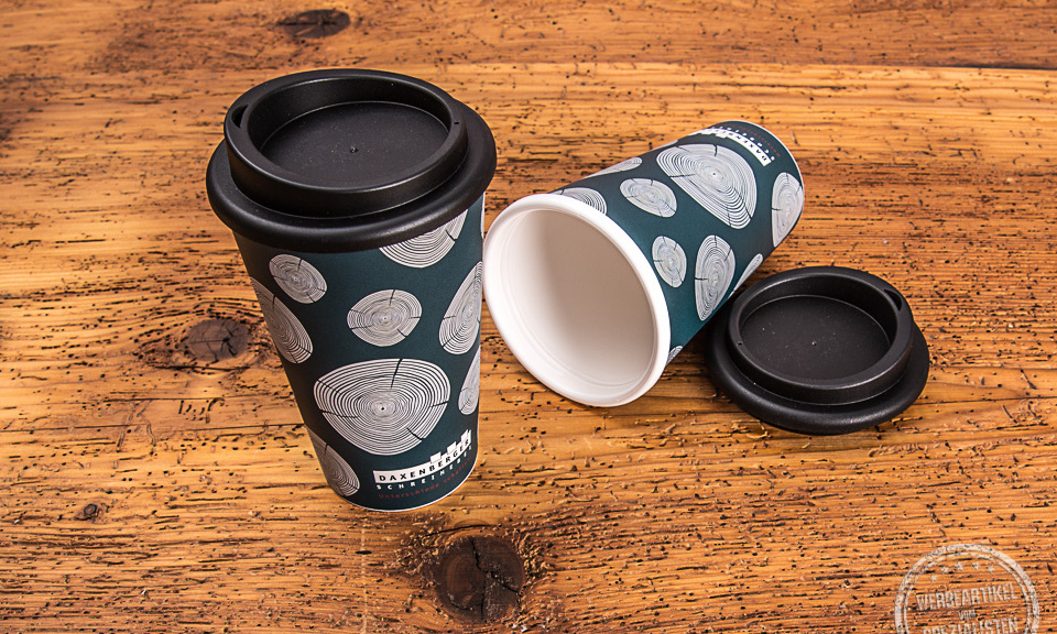 Schreinerei Daxenberger Coffee2Go-Becher mit sch&ouml;nem Druck