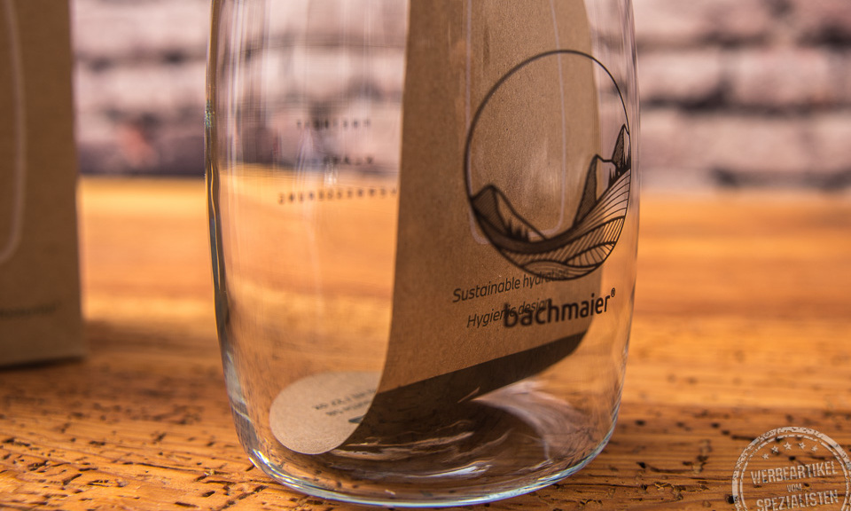 retap Glasflasche mit Logo Gravur 