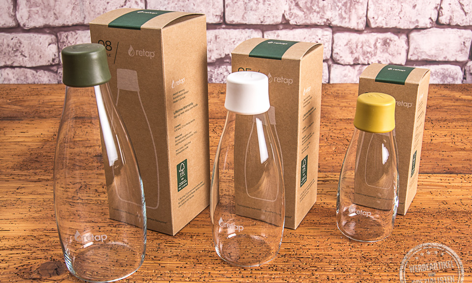 retap Flaschen in verschiedenen Größen