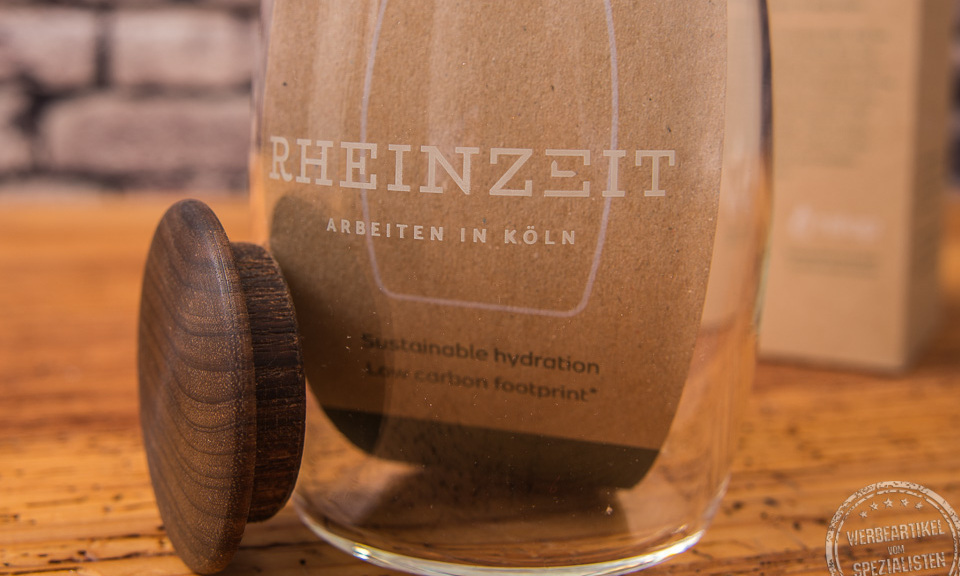 retap wasserkaraffe mit Logo bedruckt als Werbeartikel