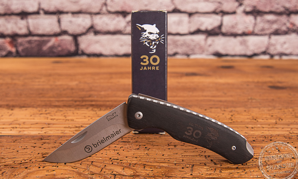 Taschenmesser mit Logogravur von Richartz Referenz Brielmaier.