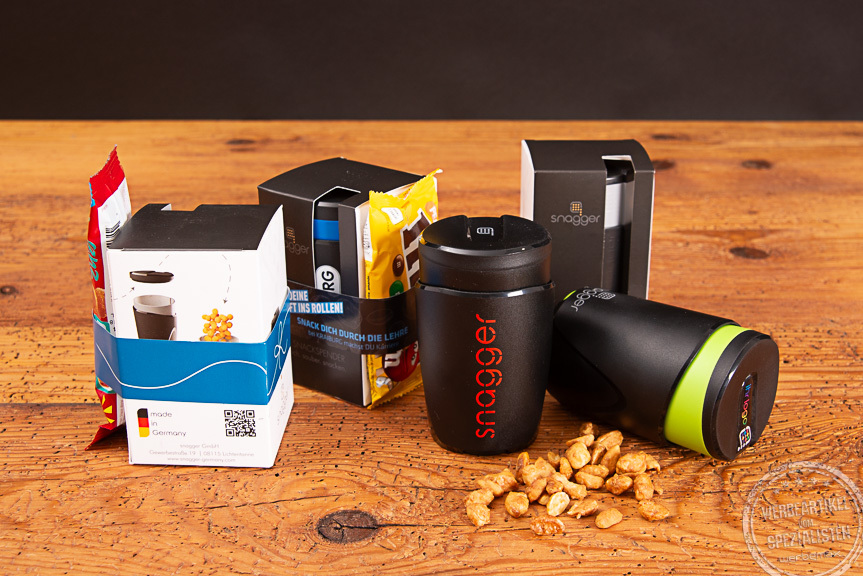 Snackbecher SNAGGER als Werbeartikel in unterschiedlichen Ausf&uuml;hrungen