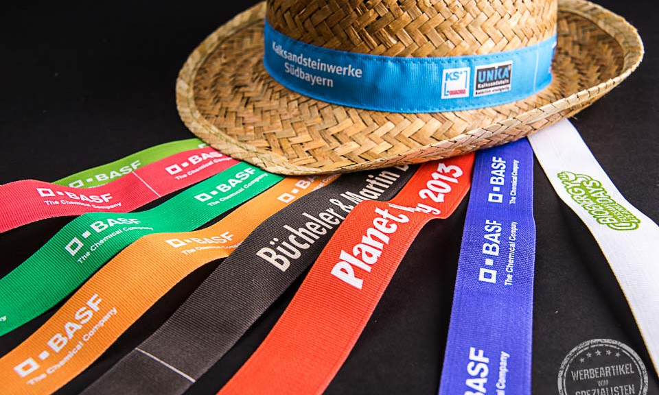 Banderole von Strohhüten bedrucken