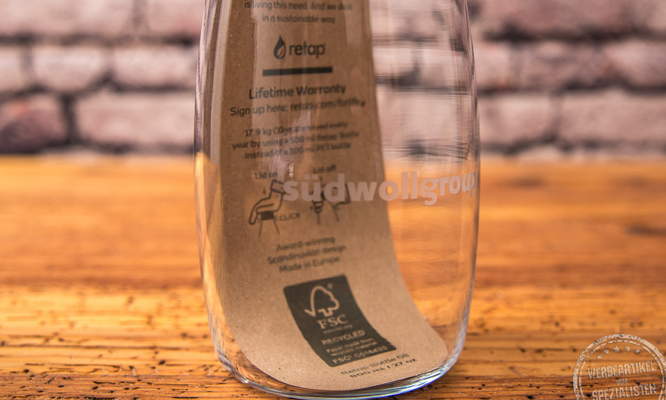 gravur glasflasche retap