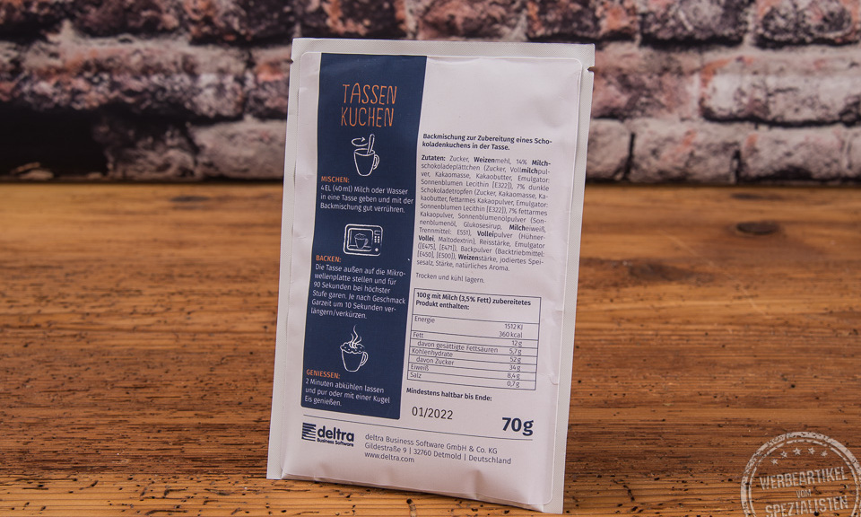 Tassenkuchen Werbeartikel
