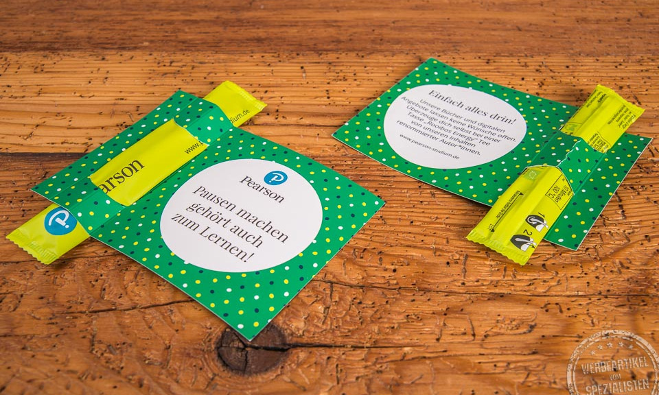 referenz teasticks mit logo und Schuber f&uuml;r gro&szlig;e Werbebotschaften