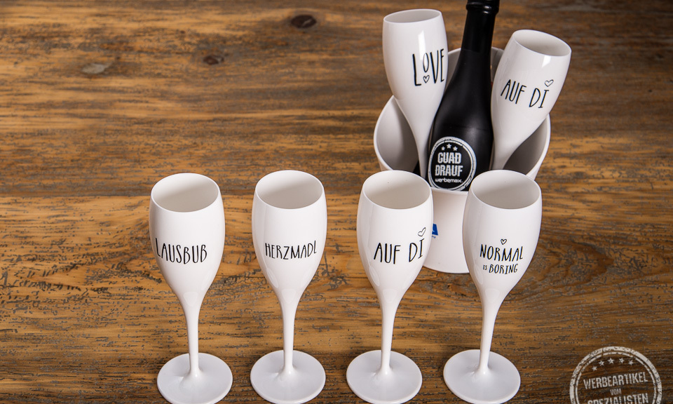 Sektgl&auml;ser bedrucken lassen 