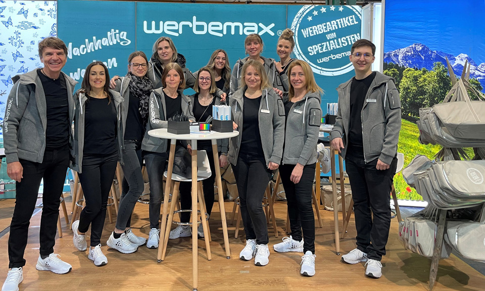 Stand Werbeartikel Messe WerbeWelt Team werbemax