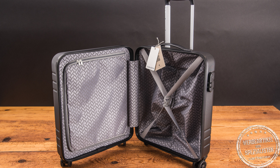 Travelite Trolley PICO schwarz geöffnet