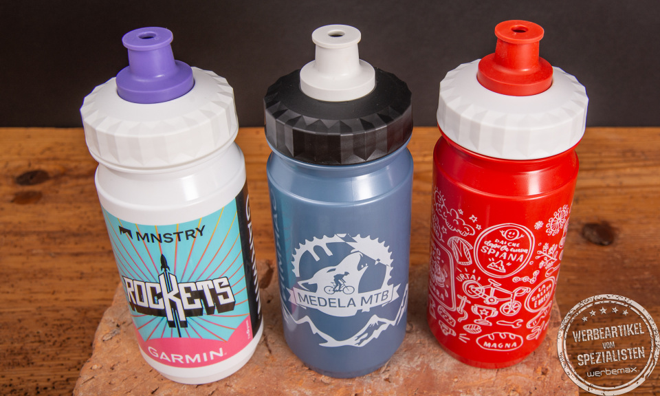 Auslaufsichere Trinkflasche aus Europa mit 360&deg; Logodruck