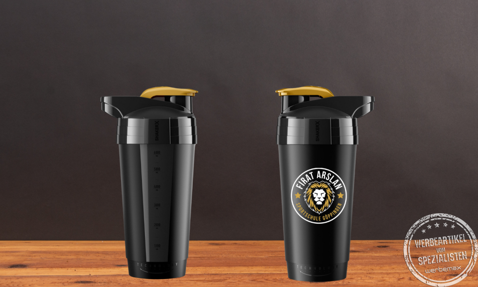 Premium Shaker X Sport Werbeartikel mit Logodruck.