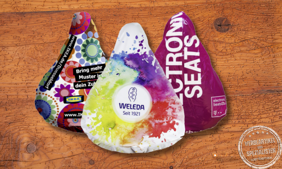 Sattelschoner vollfl&auml;chig bedruckt als Werbeartikel.