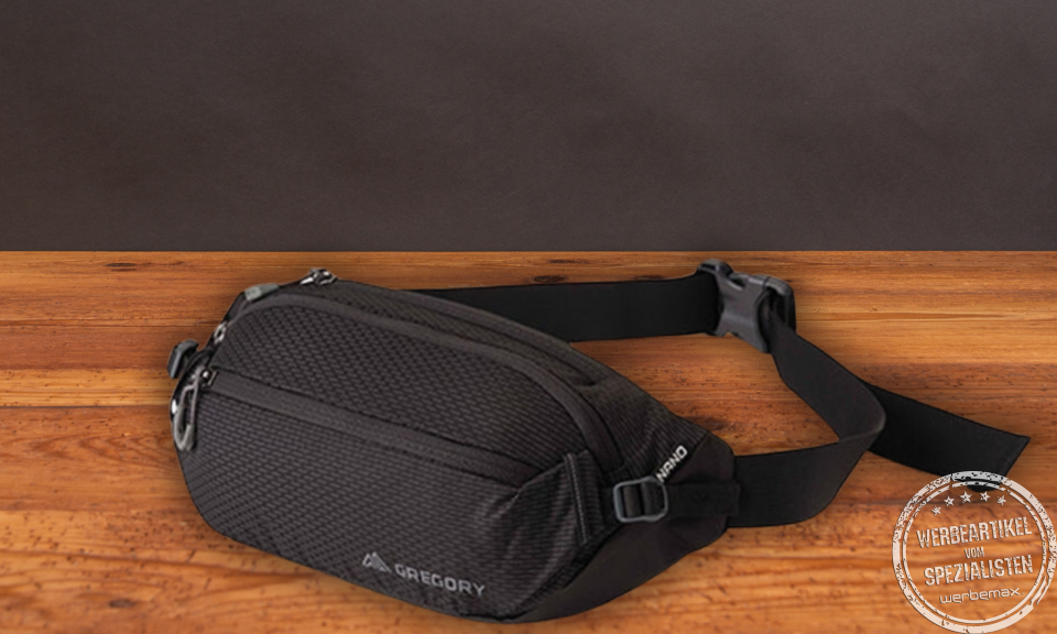 Gregory Nano Waistpack H&uuml;fttasche mit Logo als sportliches Werbegeschenk.