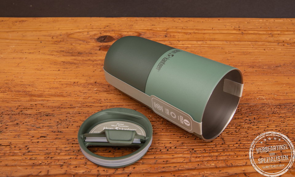 Klean Kanteen Tumbler grün als Werbegeschenk.